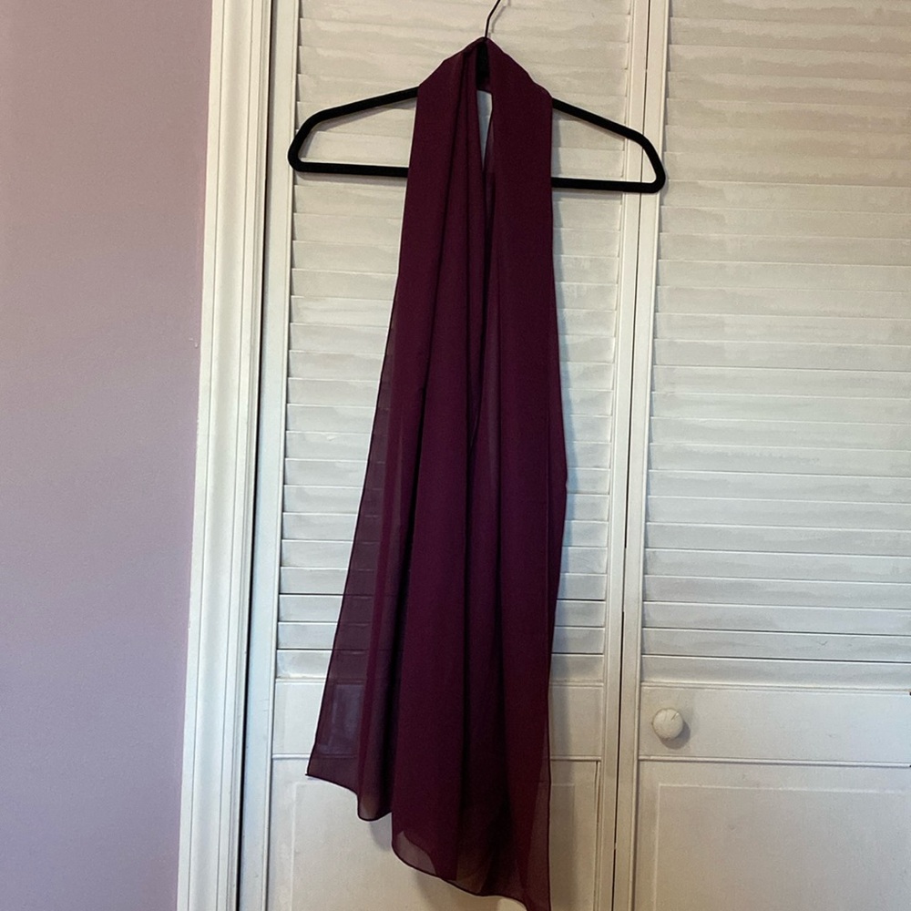 Chiffon plum color shawl